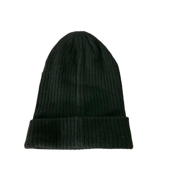 ADIDAS LADIES SOLID BLACK RIBBED PATTERN BEANIE NWOT OS - Picture 6 of 8